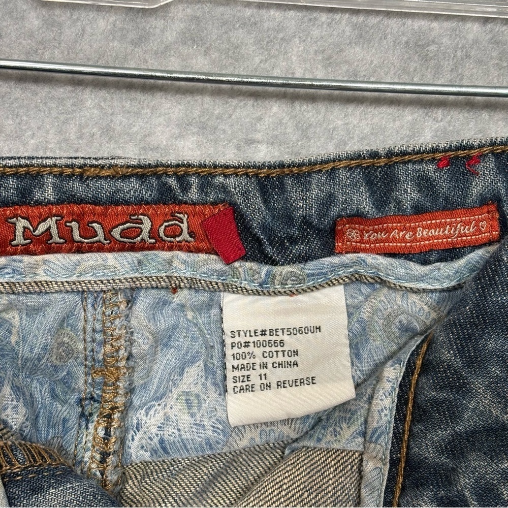 Mudd Vintage Y2K Blue Jean Denim Above the Knee Skirt-Juniors Size 11 - Picture 4 of 6